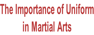 The Importance of Uniform in Martial Arts